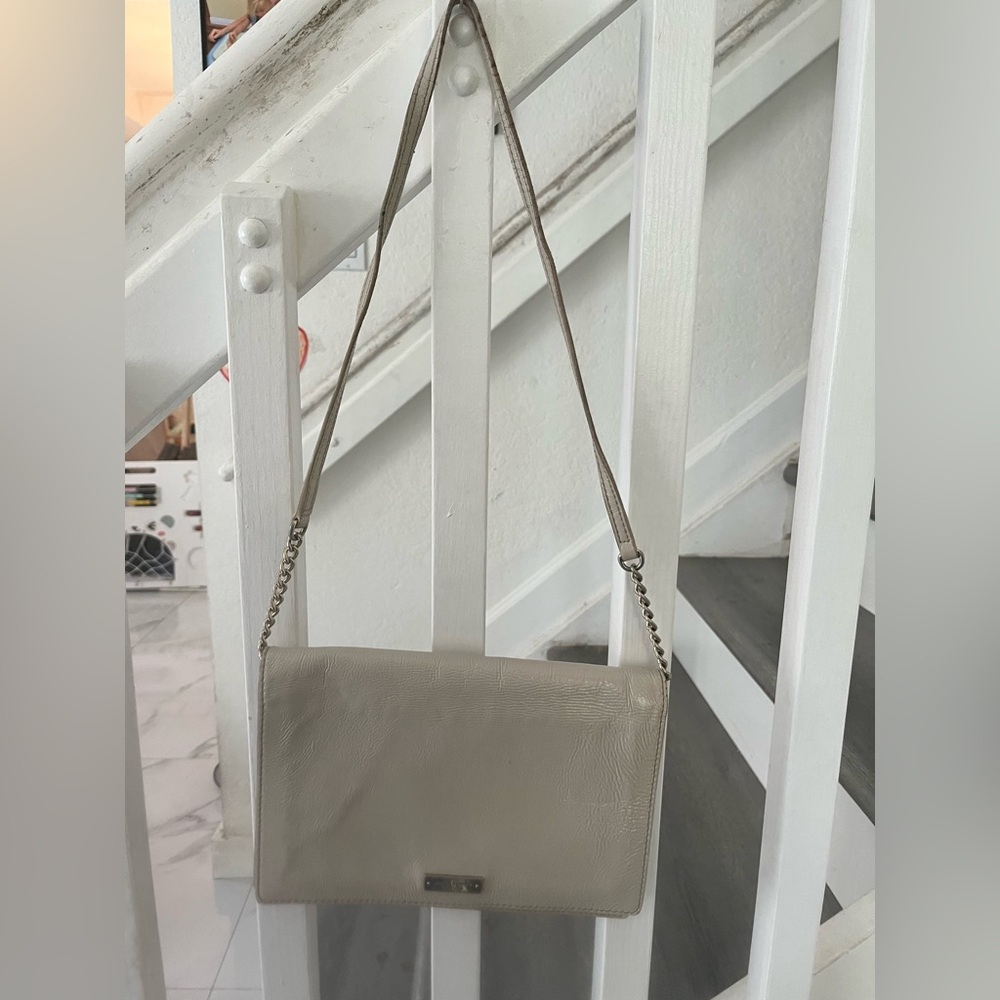 Kate Spade Crossbody Purse Bag, Gold Chain,Gray
